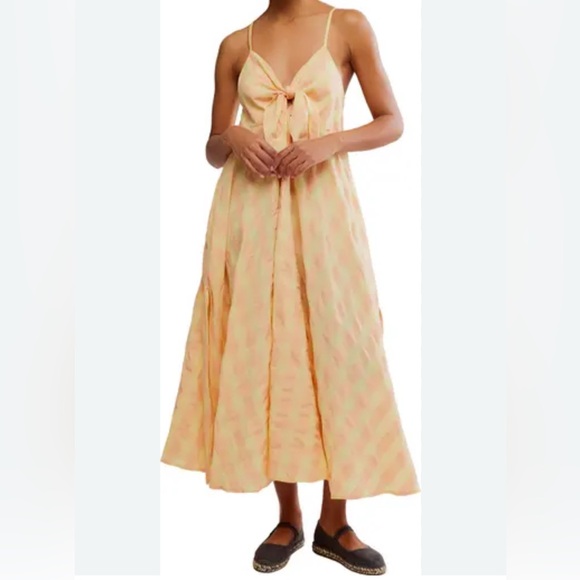 Free People Dresses & Skirts - Via Gingham Cotton Seersucker Sundress